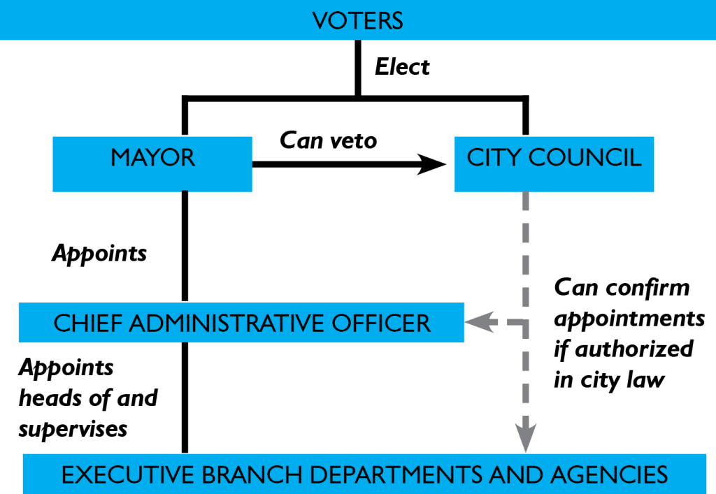 BGR diagram of strong mayor form of government